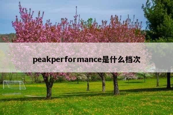 peakperformance是什么档次